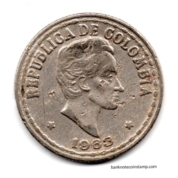 Colombia 20 Centavos Used Coin