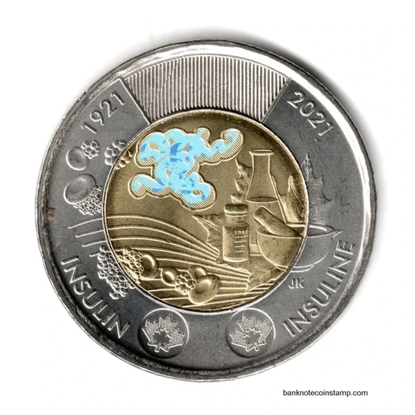 Canada 2 Dollar 100th Anniversary Of Insulin Discovery Used Coin