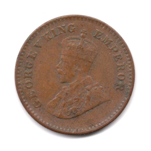 Alternative view of India King George 1936 1/12 Anna Used Coin M04