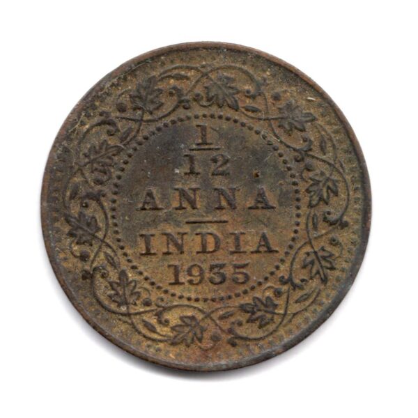 India King George 1935 1/12 Anna Used Coin M05