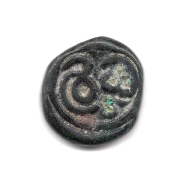Alternative view of Madurai Nayak Coin Standing Meenakshi Telugu legend M08