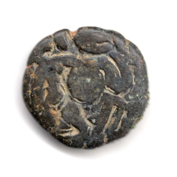 Chola Copper Massa/Kasu Standing & Seated King Type Riverbed uncleaned – 10th–11th Century CE – M14