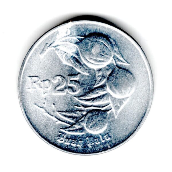 Indonesia 1996 25 Rupiah Nutmeg Plant Used Coin – M31