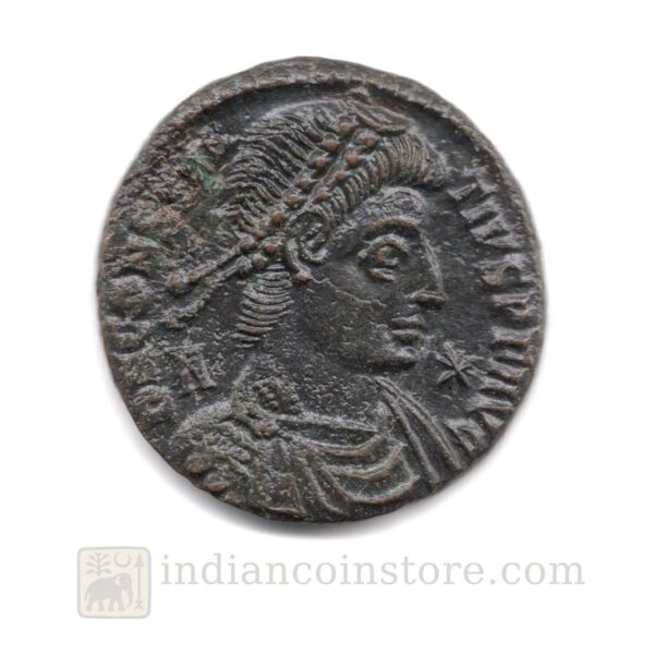 Constantius II AE Centenionalis – HOC SIGNO VICTOR ERIS Chi-Rho – Siscia AD 350 M76