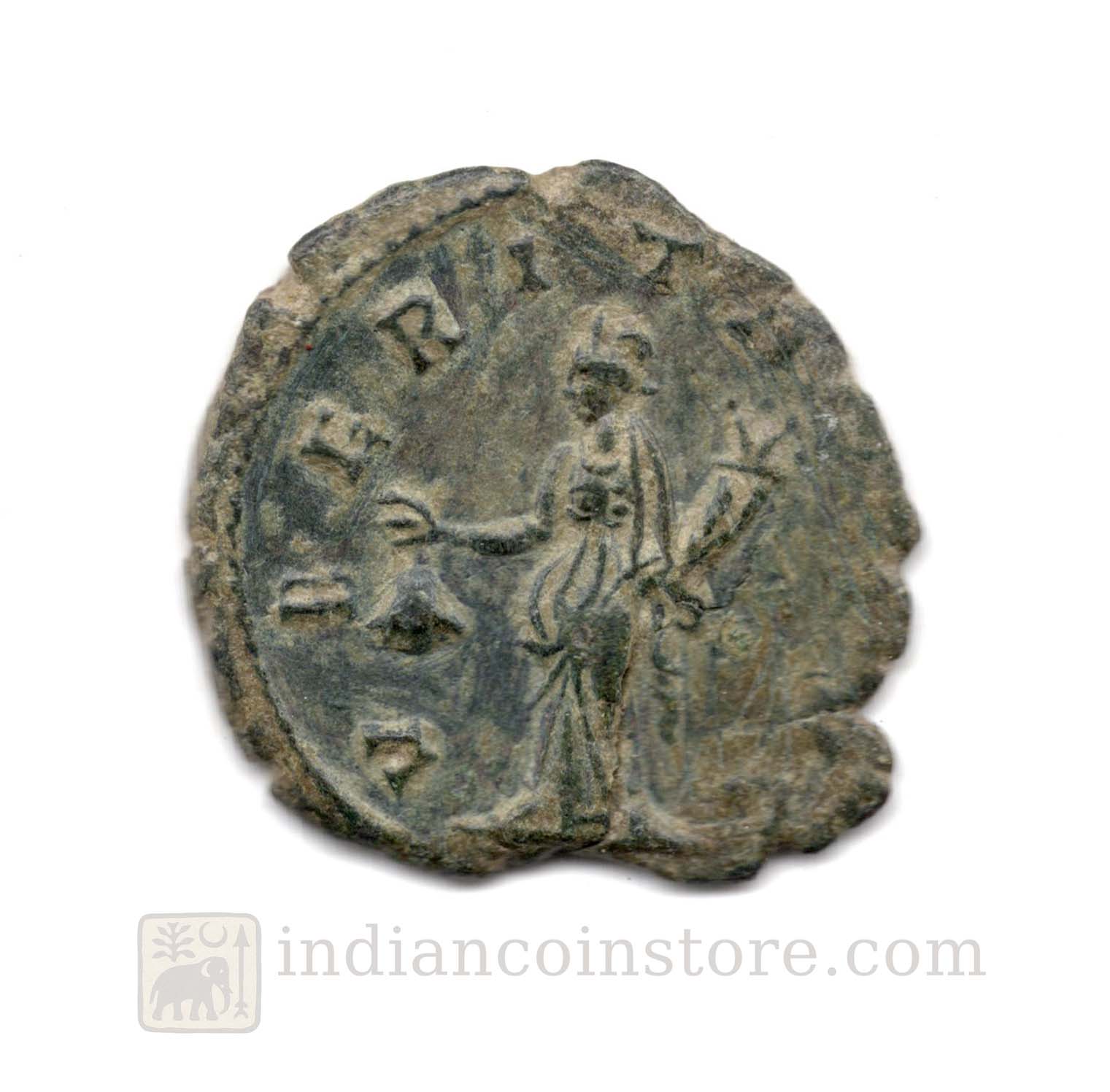 Philip I Antoninianus emperor sacrificing over altar RIC 79a
