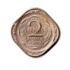 India King George VI Emperor 2 Annas 1946 Used Coin