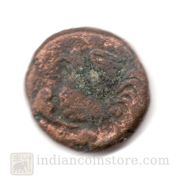 Pudhucherry Coin Front Standing rooster below year M86
