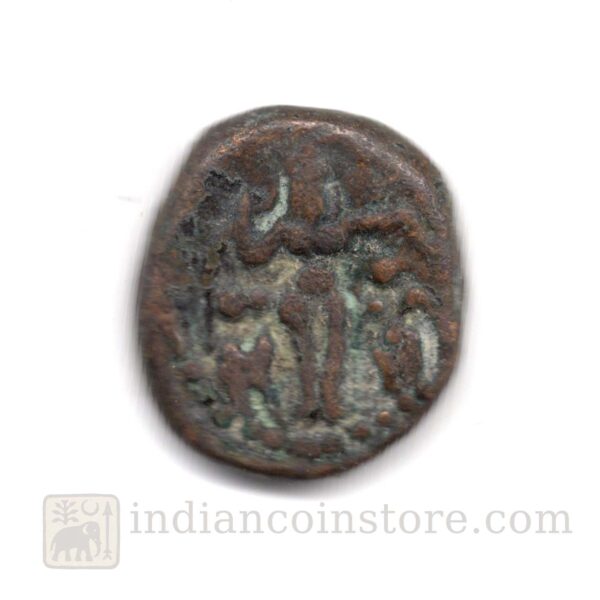 Queen Mangamma Madurai Nayak Copper Kasu – Vishnu Type, c. 1689–1706 AD M98
