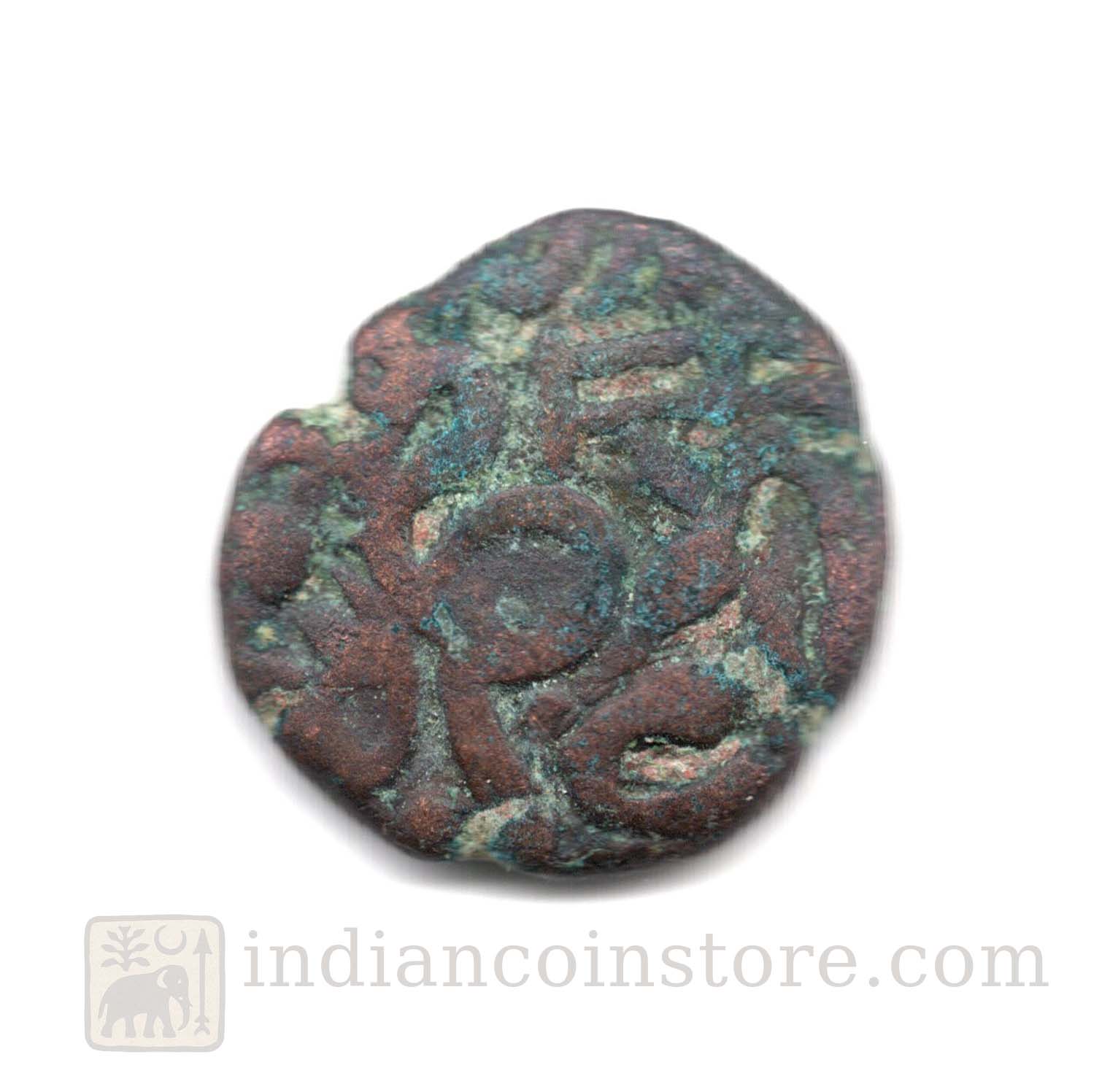 Rajaraja Chola I Copper Kasu – Standing & Seated King Type, AD 985–1014 M109 - Image 2