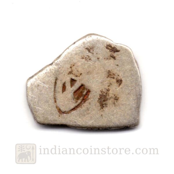 Alternative view of Ancient Sangam Pandya Silver PunchMarked ½ Karshapana – Rare Fish Emblem Coin M58