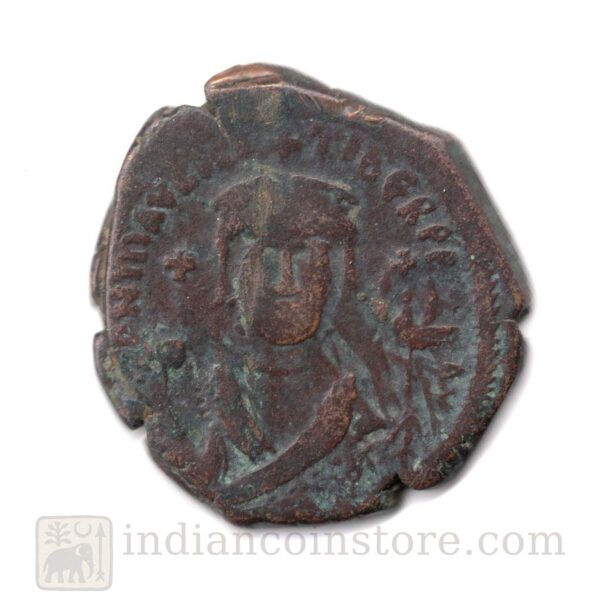 Maurice Tiberius Byzantine Bronze Follis – Year XX, Constantinople, AD 601–602 M63