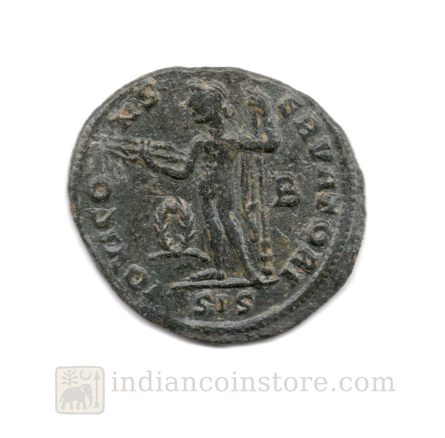Licinius I AE Follis – Jupiter & Eagle IOVI CONSERVATORI – Siscia Mint, AD 313–316 M72 - Image 2