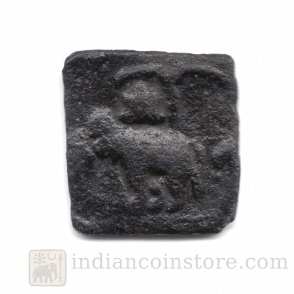 Alternative view of Rare Sangam Chola Copper Coin – Elephant & Tiger Type, c. 1st Century BCE