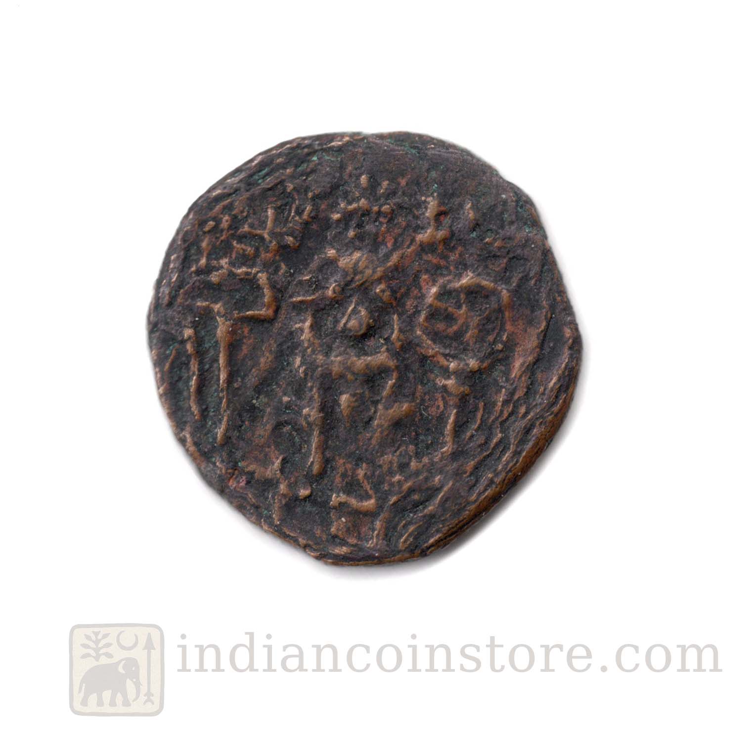 Sangam Chera Seated Lion Type Rare Copper Coin – 1st Century BCE