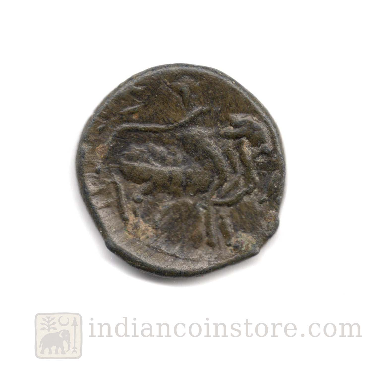 Pallava Mahendravarman I bull potin coin Kanchipuram