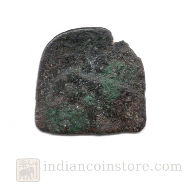 Alternative view of Sangam Pandya Elephant & Fish Copper Square Coin – Ancient Tamil Coin