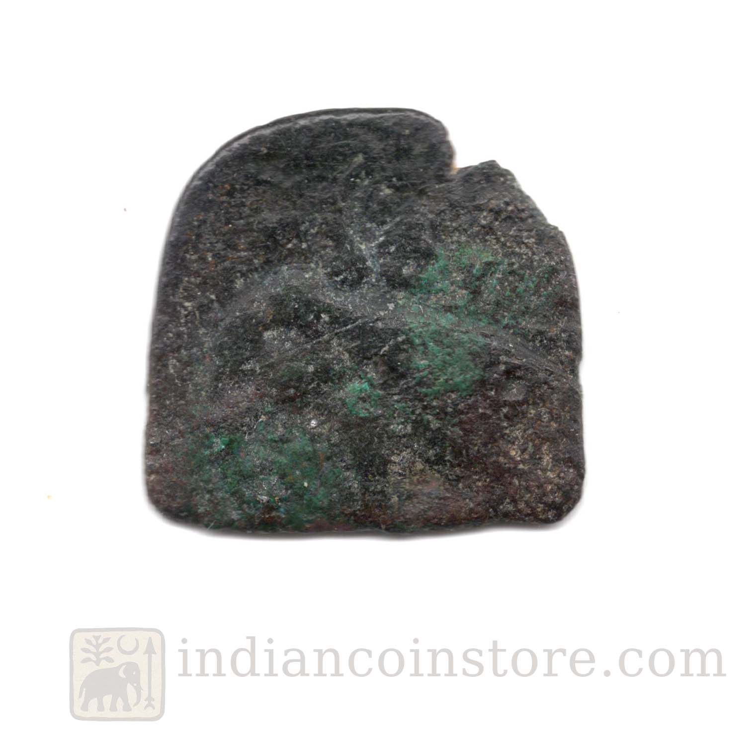 Sangam Pandya Elephant & Fish Copper Square Coin – Ancient Tamil Coin - Image 2