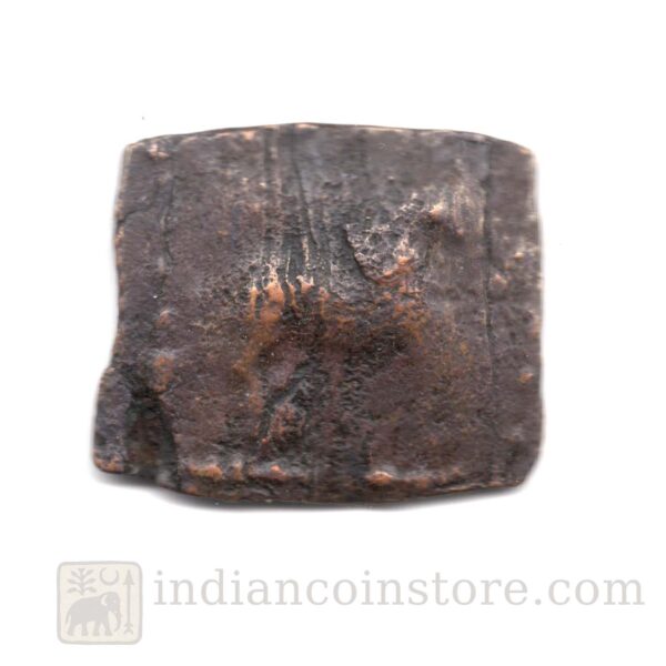 Alternative view of Malayaman Chiefs of Tirukoilur Copper Square Coin – Horse & River Map Type, c. 50–100 CE