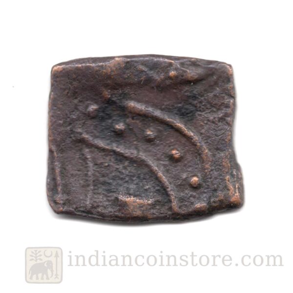 Malayaman Chiefs of Tirukoilur Copper Square Coin – Horse & River Map Type, c. 50–100 CE