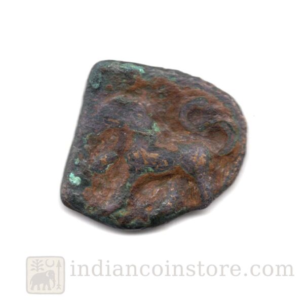 Sangam Chola Copper Square Coin – Elephant & Tiger Type, c. 200 BCE–200 CE