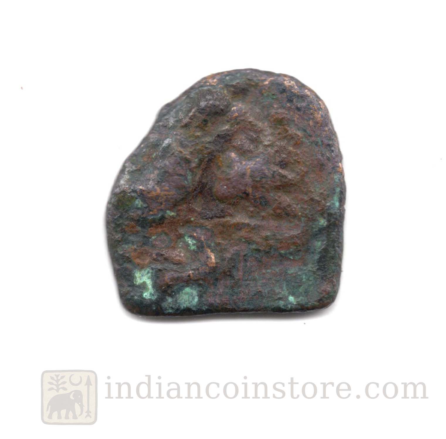 Sangam Chola Copper Square Coin – Elephant & Tiger Type, c. 200 BCE–200 CE - Image 2